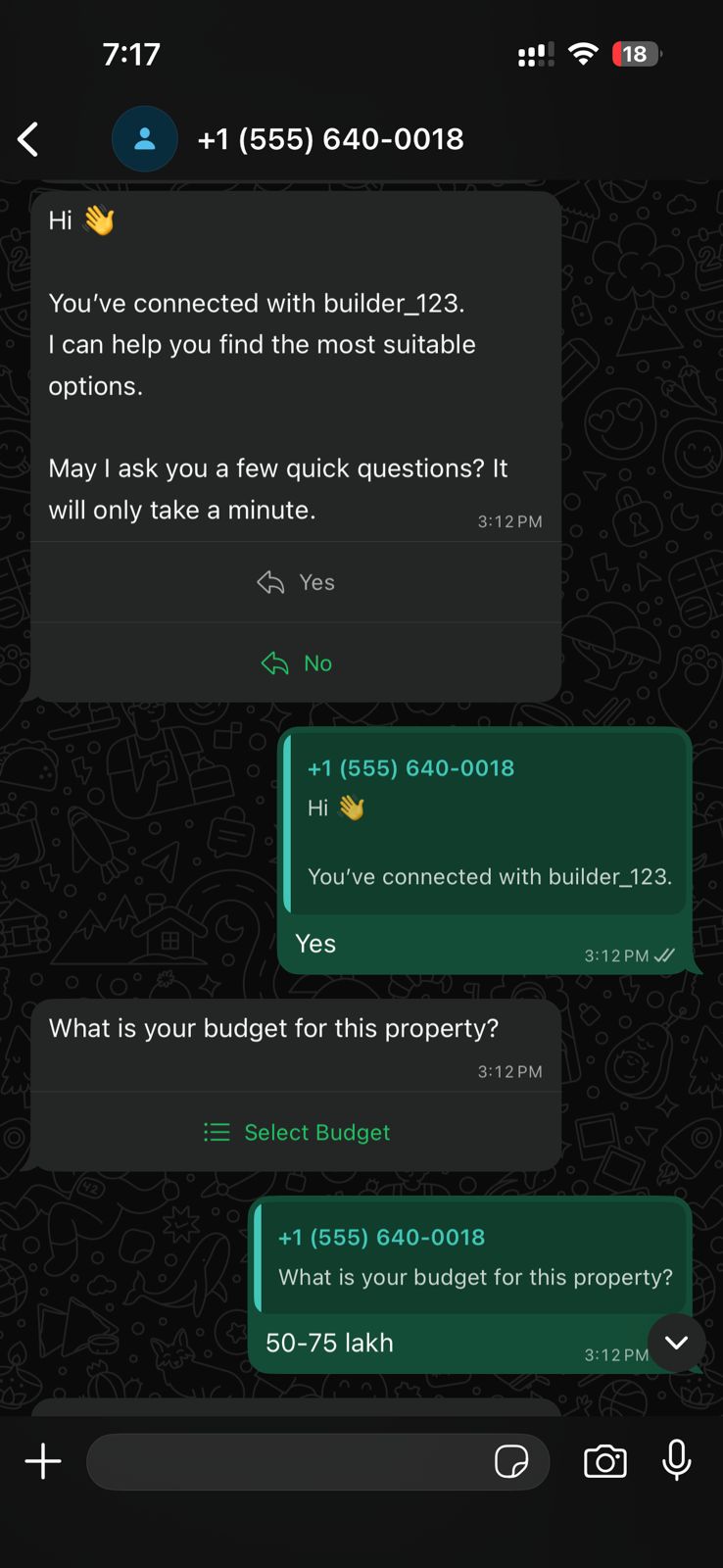 Qualification conversation step 1