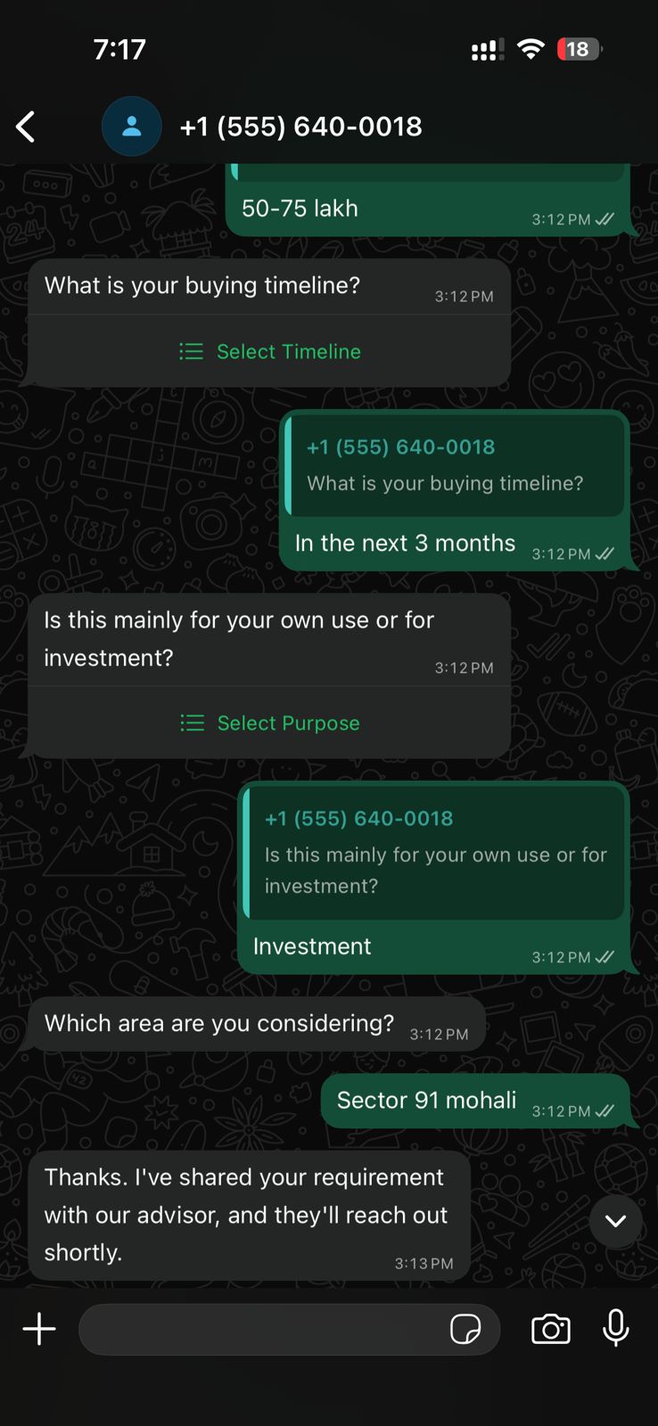 Qualification conversation step 2